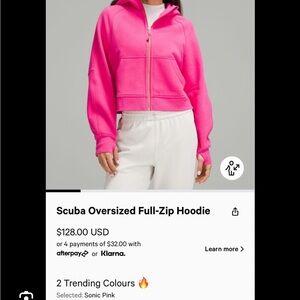 lululemon athletica Vibrant Pink Full-Zip Hoodie